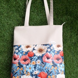 Virágos shopper  - táska & tok - variálható táska - Meska.hu