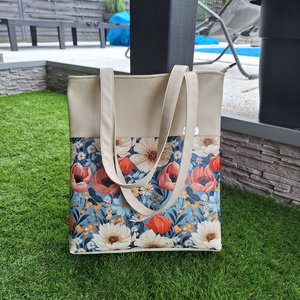 Virágos shopper  - táska & tok - variálható táska - Meska.hu