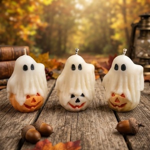 ��� Kézműves Halloween-i Szójaviasz gyertya ��� - Meska.hu