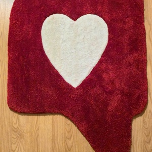Szerelmes szív � bordó tufting szőnyeg, Otthon & Életmód, Lakástextil, Szőnyeg, Más típusú szőnyeg, , MESKA
