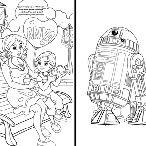 Nyomtatható színezők - Disney, Star wars, állatok és anyák napi témákban - 10 db/csomag - művészet - grafika & illusztráció - digitális - Meska.hu