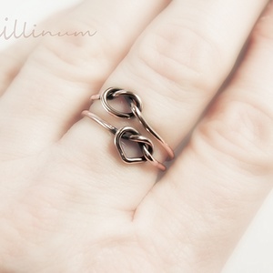 love knot - vörösréz gyűrű -  - Meska.hu