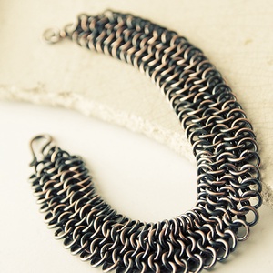 Sir Lancelot - chainmaille férfi -unisex vörösréz karkötő - ékszer - karkötő - lánc karkötő - Meska.hu