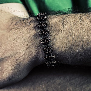 Kelta  látomás - férfi, unisex chainmaille karkötő - ékszer - karkötő - lánc karkötő - Meska.hu