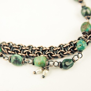 vipera berus - chainmaille karkötő krizokollával -  - Meska.hu