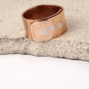 Három kívánság - vörösréz gyűrű - ékszer - gyűrű - kerek gyűrű - Meska.hu