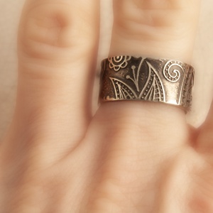 Henna - alpakka gyűrű  - ékszer - gyűrű - kerek gyűrű - Meska.hu