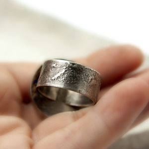 Telihold - ezüst gyűrű holdkővel - ékszer - gyűrű - statement gyűrű - Meska.hu