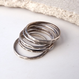 Kaméleon -rakásolható ezüst gyűrű, Ékszer, Gyűrű, Vékony gyűrű, Ékszerkészítés, Ötvös, MESKA
