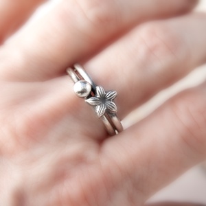 Kikelet - rakásolható ezüst gyűrű - ékszer - gyűrű - vékony gyűrű - Meska.hu