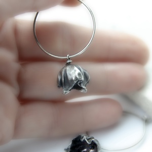 Calyx - ezüst fülbevaló - ékszer - fülbevaló - lógós kerek fülbevaló - Meska.hu