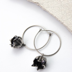 Calyx - ezüst fülbevaló - ékszer - fülbevaló - lógós kerek fülbevaló - Meska.hu