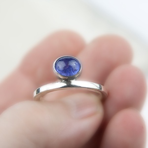 Hakuna matata - ezüst gyűrű tanzanittal - ékszer - gyűrű - vékony gyűrű - Meska.hu
