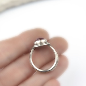 Terra rosa - ezüst gyűrű turmalinnal - ékszer - gyűrű - statement gyűrű - Meska.hu