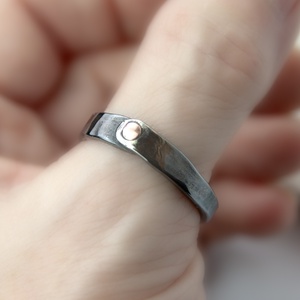 Holtpont - ezüst gyűrű réz szegeccsel - ékszer - gyűrű - kerek gyűrű - Meska.hu