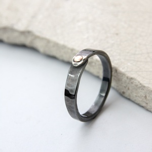 Holtpont - ezüst gyűrű réz szegeccsel - Meska.hu