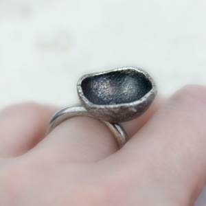 Void - ezüst gyűrű - ékszer - gyűrű - statement gyűrű - Meska.hu