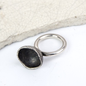 Void - ezüst gyűrű - ékszer - gyűrű - statement gyűrű - Meska.hu