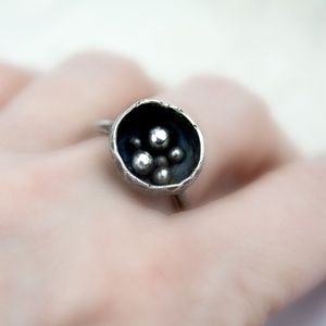 Csészegomba - ezüst gyűrű - ékszer - gyűrű - figurális gyűrű - Meska.hu