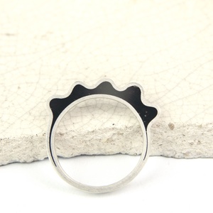 Grafitvirág - ezüst gyűrű - Meska.hu