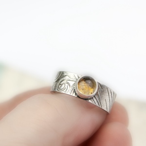 Napfonat - ezüst gyűrű citrinnel - Meska.hu
