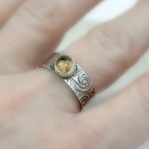 Napfonat - ezüst gyűrű citrinnel - ékszer - gyűrű - kerek gyűrű - Meska.hu