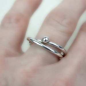 Orbit - ezüst gyűrű - ékszer - gyűrű - fonódó gyűrű - Meska.hu