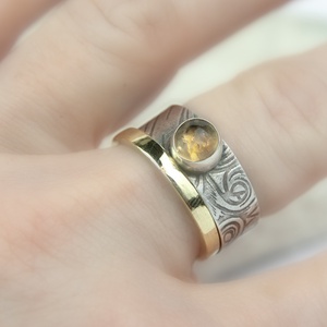 Napfonat - ezüst gyűrű citrinnel - ékszer - gyűrű - kerek gyűrű - Meska.hu