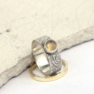 Napfonat - ezüst gyűrű citrinnel - ékszer - gyűrű - kerek gyűrű - Meska.hu