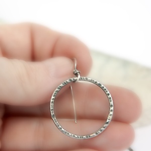 Infini - ezüst karika fülbevaló - ékszer - fülbevaló - karika fülbevaló - Meska.hu