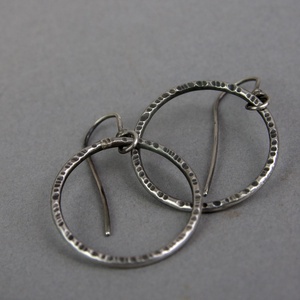 Infini - ezüst karika fülbevaló - ékszer - fülbevaló - karika fülbevaló - Meska.hu