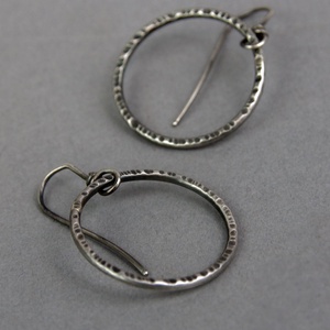 Infini - ezüst karika fülbevaló - Meska.hu