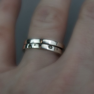 Duas - ezüst gyűrű - ékszer - gyűrű - vékony gyűrű - Meska.hu