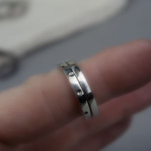 Duas - ezüst gyűrű - ékszer - gyűrű - vékony gyűrű - Meska.hu