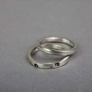 Duas - ezüst gyűrű - ékszer - gyűrű - vékony gyűrű - Meska.hu