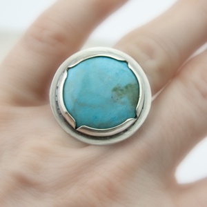 Arizóna blue - ezüst gyűrű türkizzel - ékszer - gyűrű - statement gyűrű - Meska.hu