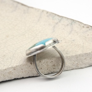 Arizóna blue - ezüst gyűrű türkizzel - ékszer - gyűrű - statement gyűrű - Meska.hu