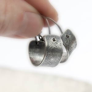 Kraken - ezüst fülbevaló - ékszer - fülbevaló - karika fülbevaló - Meska.hu