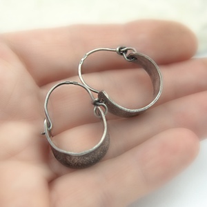 Kraken - ezüst fülbevaló - ékszer - fülbevaló - karika fülbevaló - Meska.hu