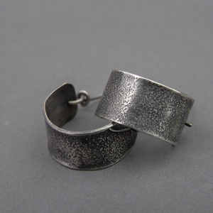 Kraken - ezüst fülbevaló, Ékszer, Fülbevaló, Karika fülbevaló, Ékszerkészítés, Ötvös, MESKA