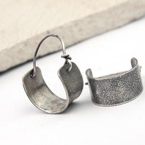 Kraken - ezüst fülbevaló - ékszer - fülbevaló - karika fülbevaló - Meska.hu