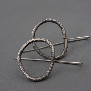 Fekete hattyú - ezüst fülbevaló - ékszer - fülbevaló - karika fülbevaló - Meska.hu