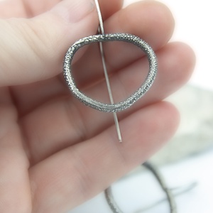 Fekete hattyú - ezüst fülbevaló - ékszer - fülbevaló - karika fülbevaló - Meska.hu