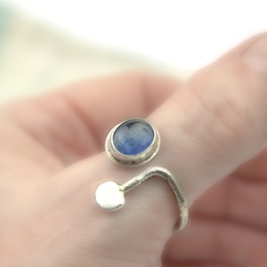 Miró - ezüst gyűrű kianittal - ékszer - gyűrű - vékony gyűrű - Meska.hu
