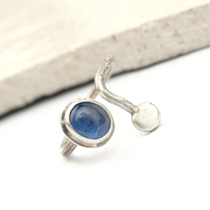 Miró - ezüst gyűrű kianittal - ékszer - gyűrű - vékony gyűrű - Meska.hu