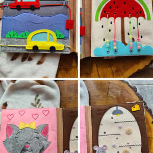 Prémium csendes könyv � Szarvas - baba - mama - baba játékok - textilkönyv & babakönyv - Meska.hu