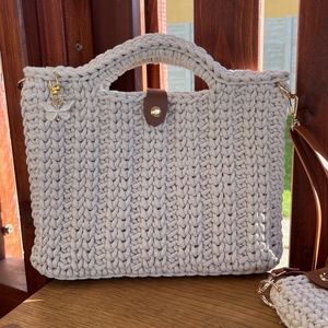 Horgolt kézi- és oldaltáska, Táska & Tok, Kézitáska & válltáska, Vállon átvethető táska, Horgolás, MESKA