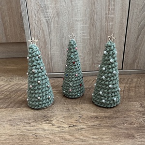 Horgolt karácsonyfa - karácsony - karácsonyi lakásdekoráció - karácsonyi lakásdíszek - Meska.hu