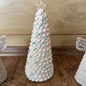 Horgolt karácsonyfa - karácsony - karácsonyi lakásdekoráció - karácsonyi lakásdíszek - Meska.hu