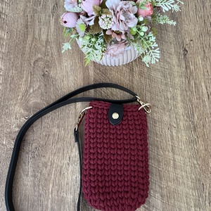 Horgolt mobil tartó táska, Táska & Tok, Kézitáska & válltáska, Vállon átvethető táska, Horgolás, MESKA
